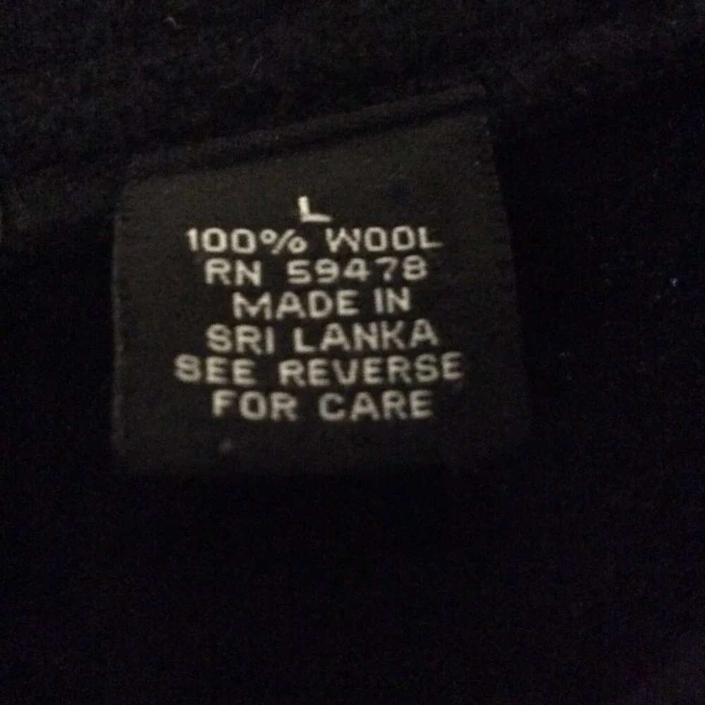 NORDIC design womens coat sz large black 100% wool - Picture 11 of 12